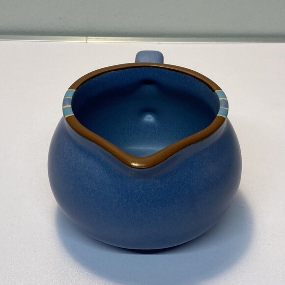 Vintage Dansk Intl Mesa Sky Blue Stoneware Creamer Cream Pitcher Portugal Handle - Picture 4 of 8